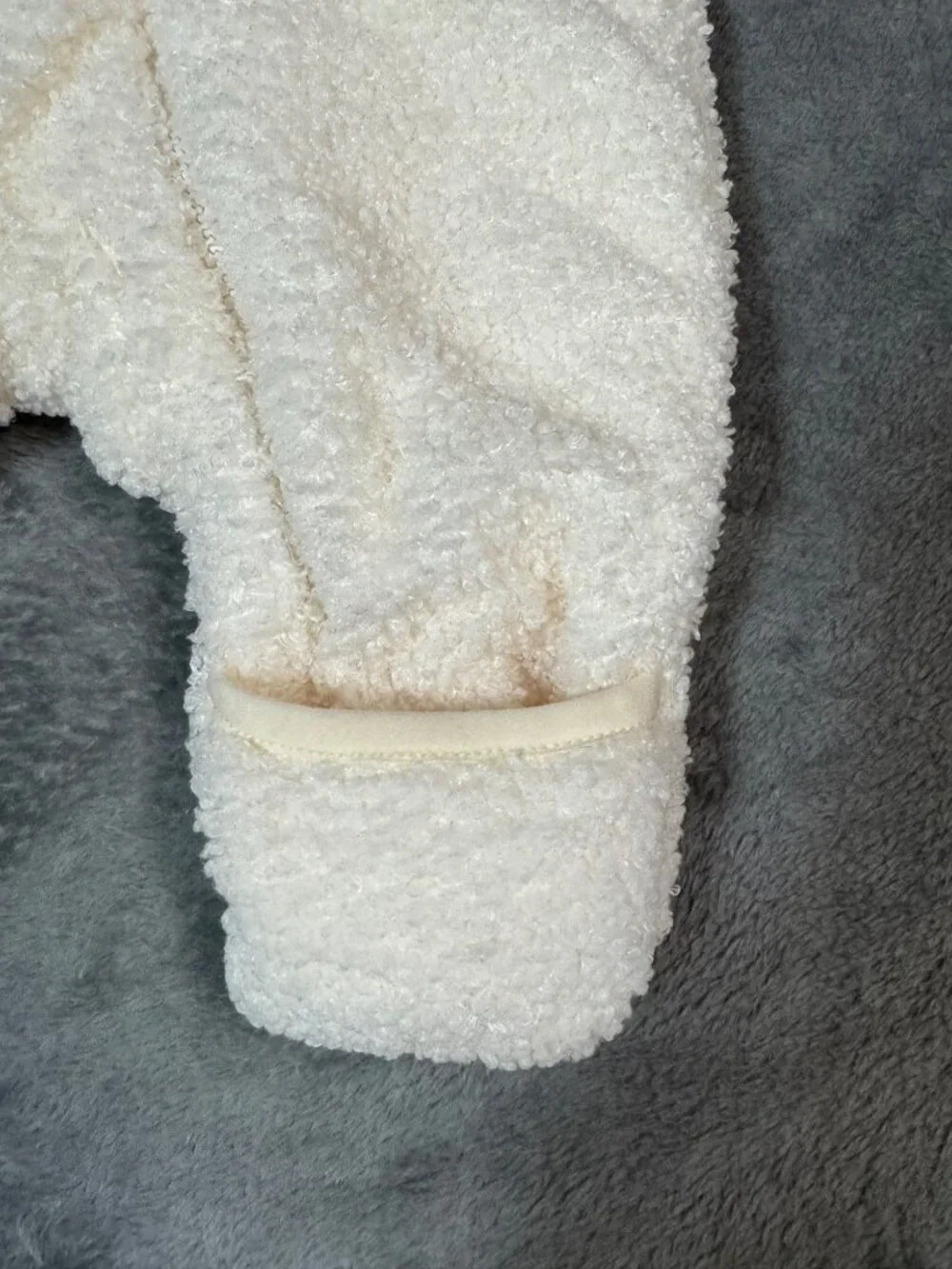 Wonder Nation Baby Cream Sherpa Bear Hooded Bunting 6–9 Months